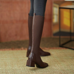 Bota Feminina Dallas Texana Western Cano Longo com Malha