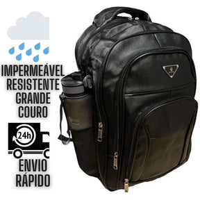 Mochila De Couro Masculina Impermeável Ravasio