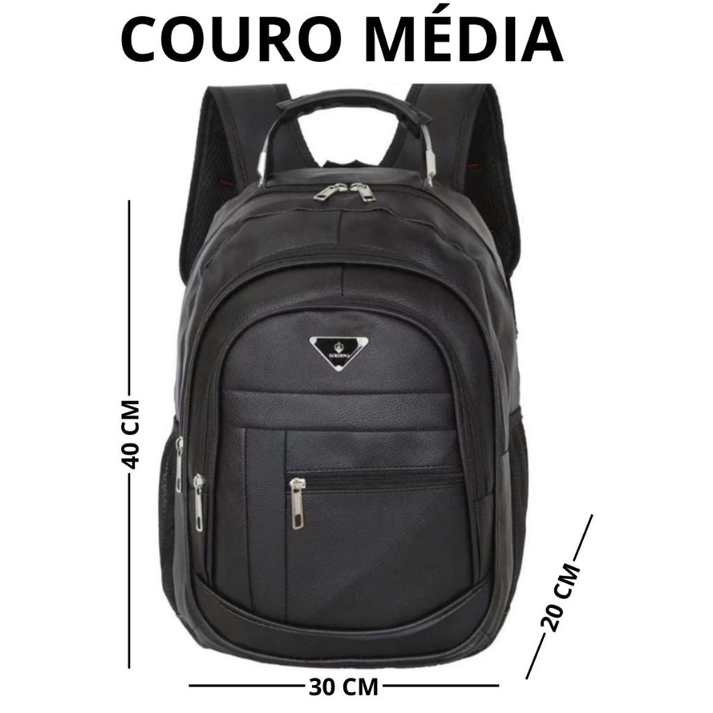 Mochila De Couro Masculina Impermeável Ravasio