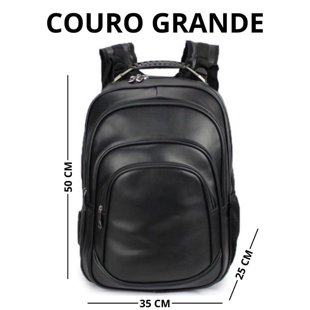 Mochila De Couro Masculina Impermeável Ravasio