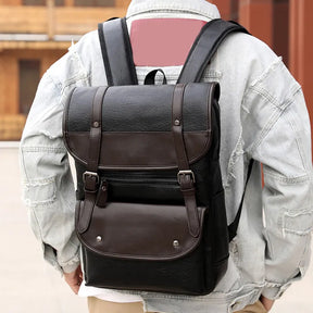 Mochila De Couro Masculino Vintage