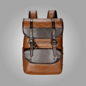 Mochila De Couro Masculino Vintage