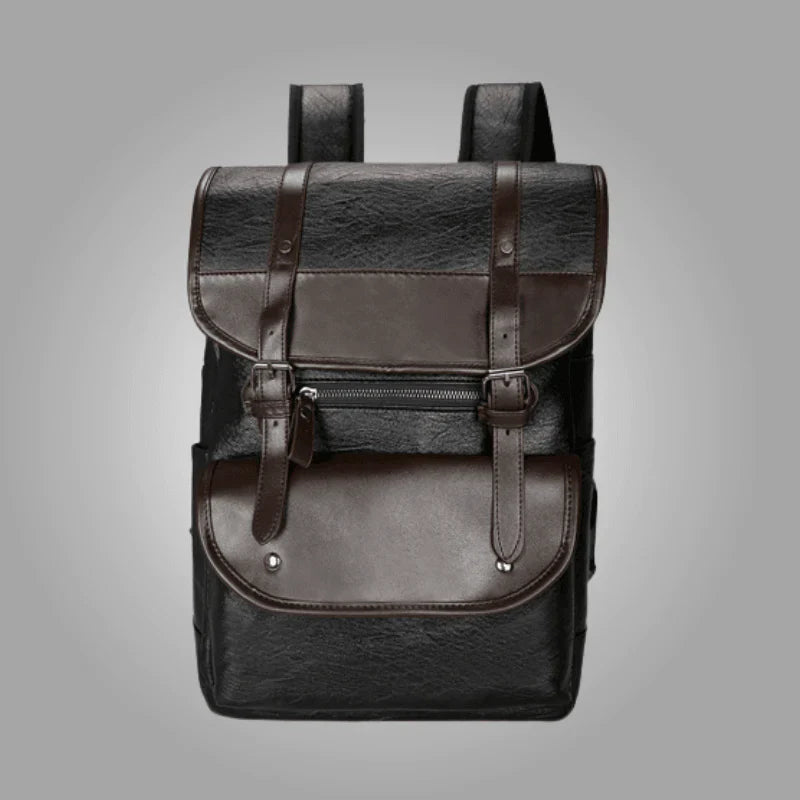 Mochila De Couro Masculino Vintage