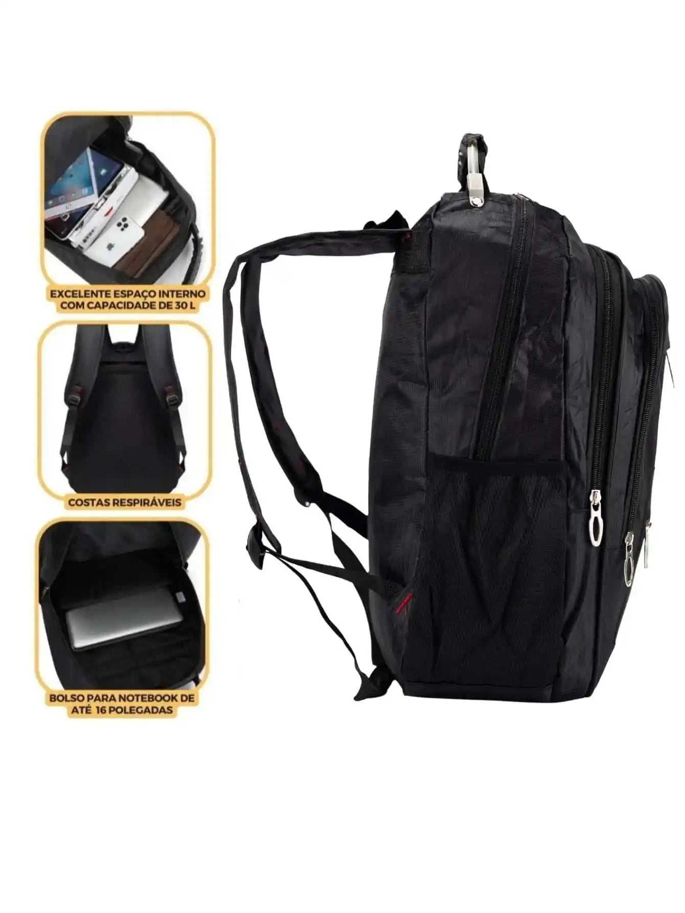 Mochila Impermeável Masculina Black Urban