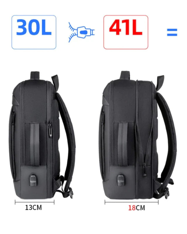 Mochila Notebook 17 Polegadas Expansiva USB Modelo Dominus