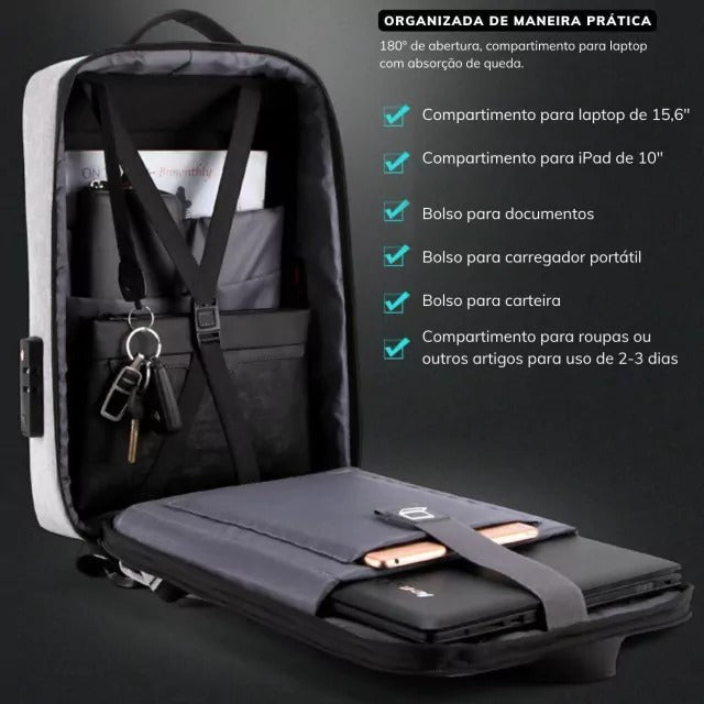 Mochila Para Notebook Antifurto Modelo Safe