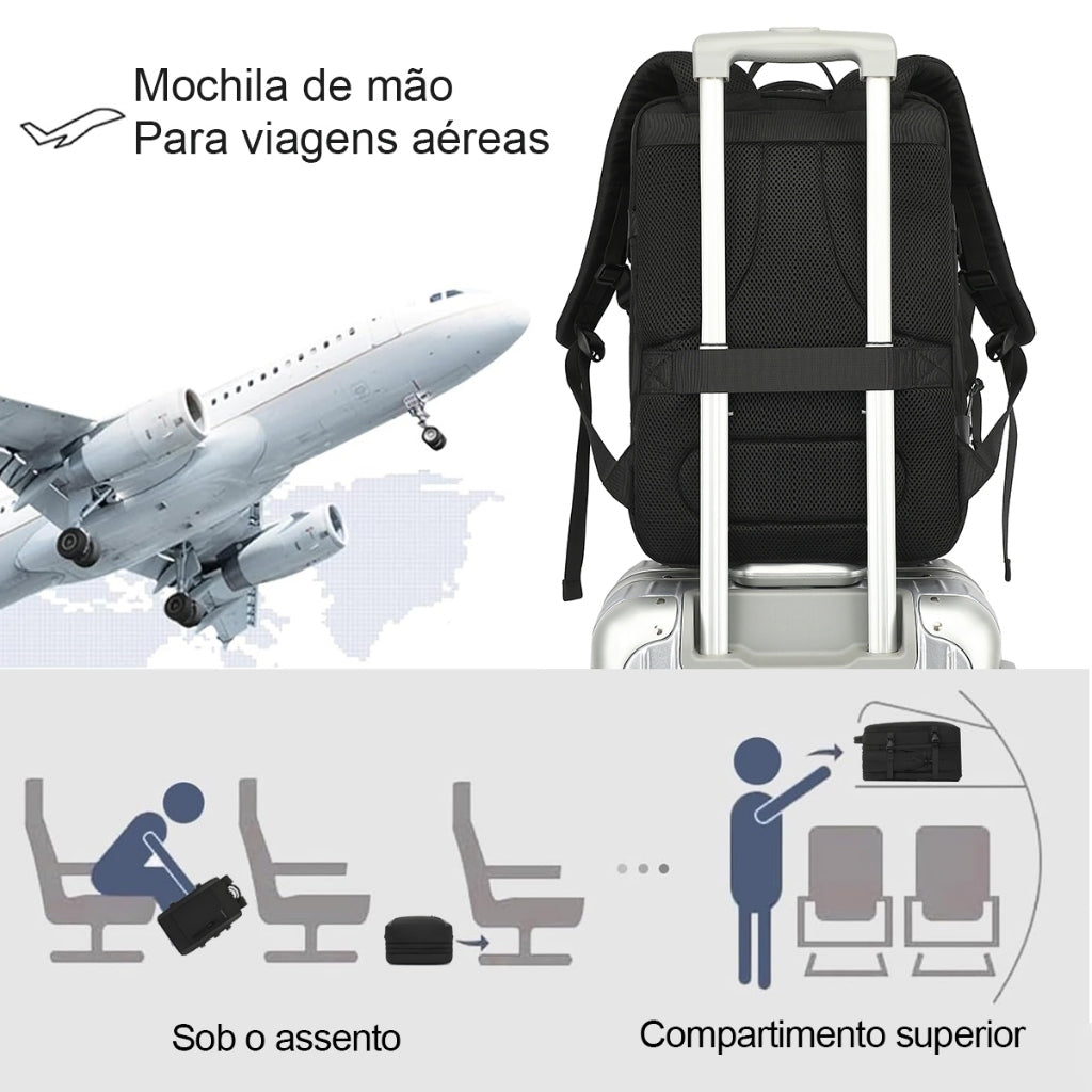 Mochila Executiva Impermeável Grande Reforçada