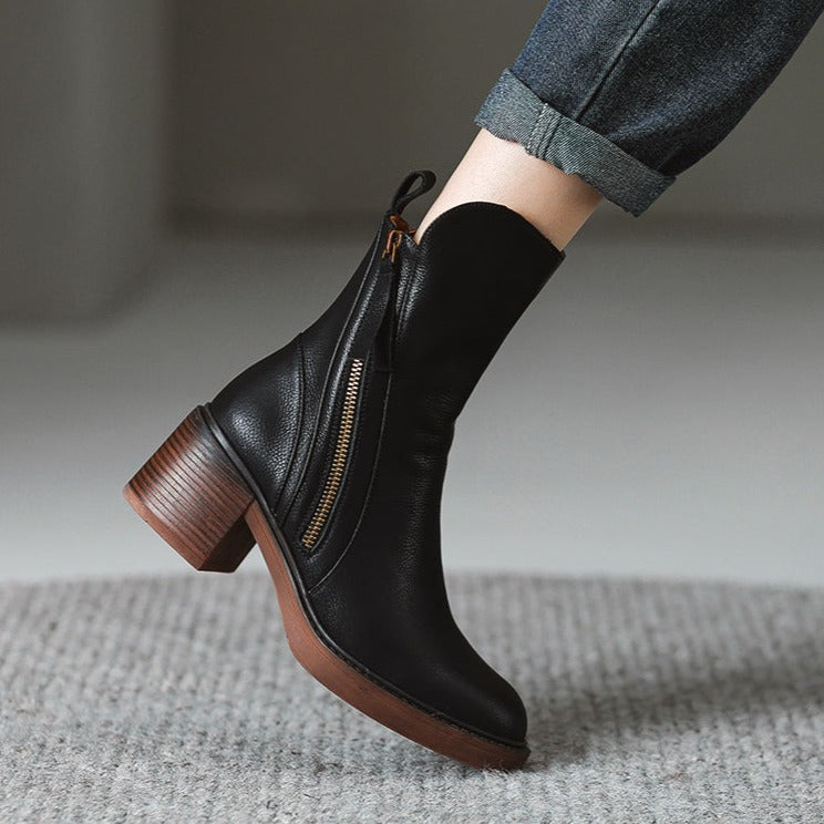 Bota Feminina Phoenix Texana Western Cano Curto com Zíper