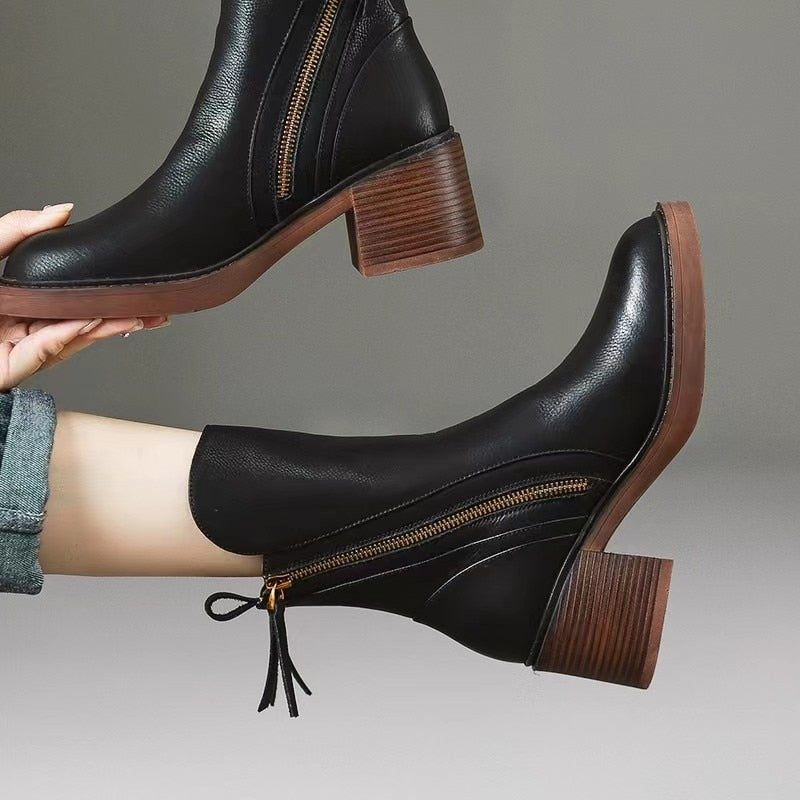 Bota Feminina Phoenix Texana Western Cano Curto com Zíper