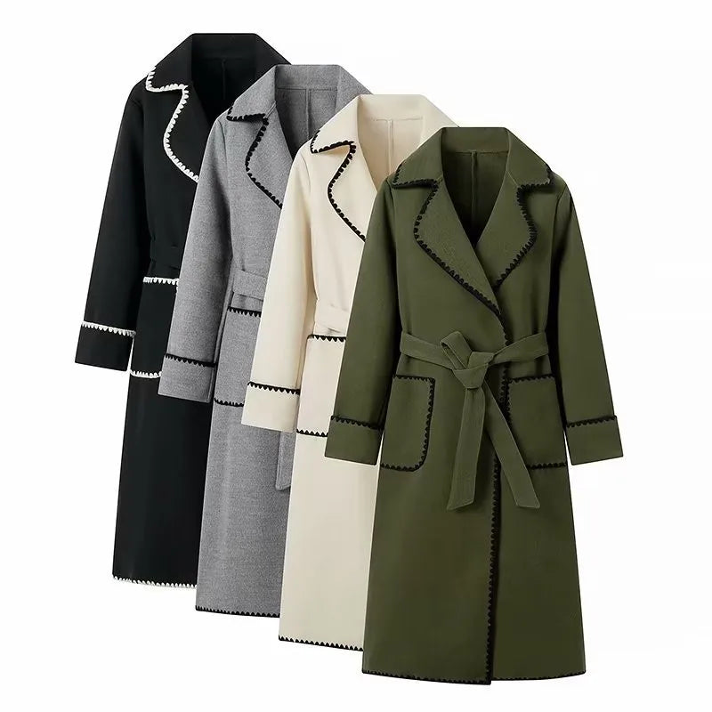 Casaco Feminino Longo de Lã Batida Mirelle