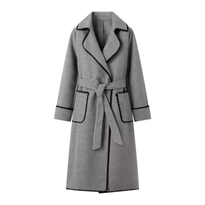 Casaco Feminino Longo de Lã Batida Mirelle