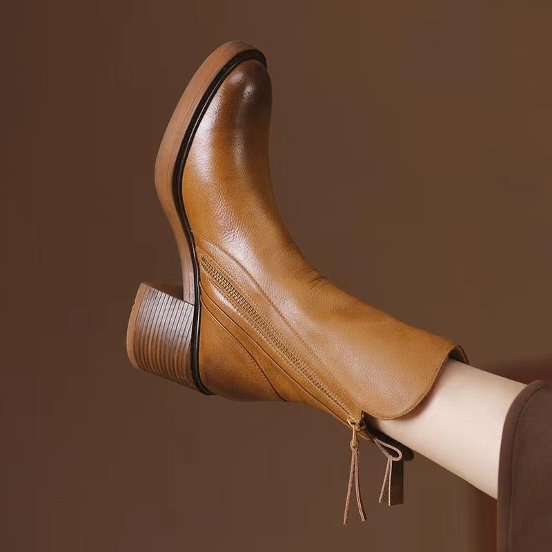 Bota Feminina Phoenix Texana Western Cano Curto com Zíper