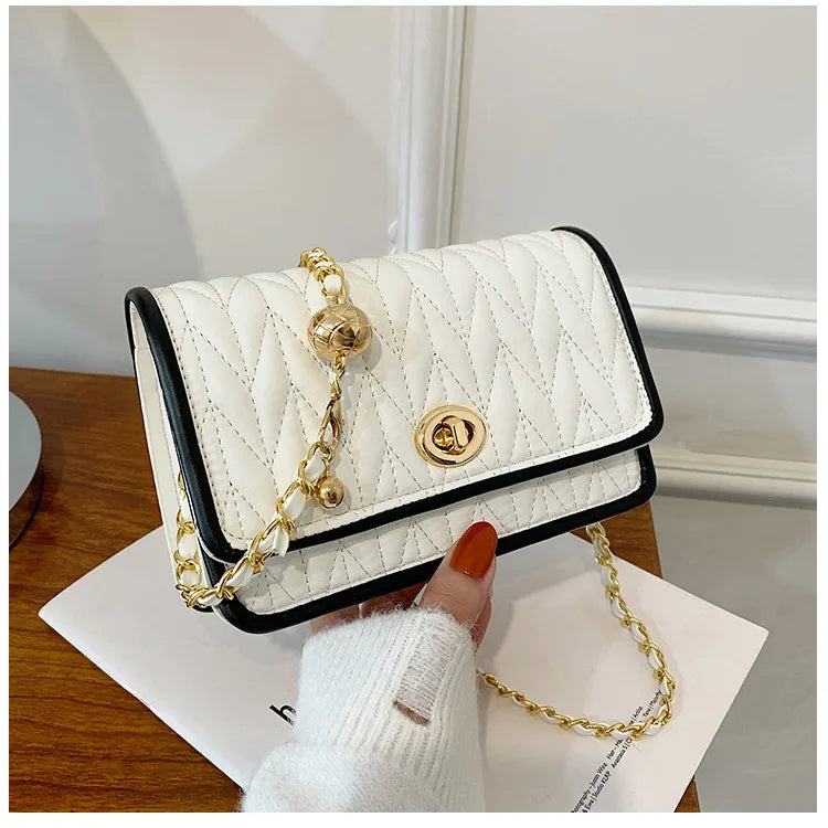 Bolsa Feminina Pequena de Ombro Quadrada Lounge