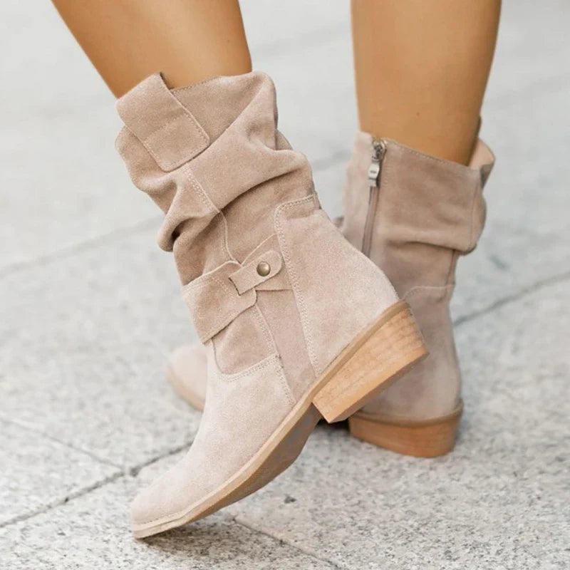Bota Sanfonada Cano Baixo de Inverno Feminino