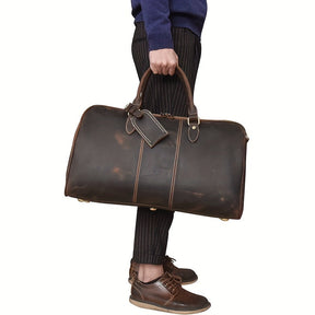 Bolsa de Viagem Masculina Vintage em Couro