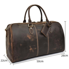 Bolsa de Viagem Masculina Vintage em Couro