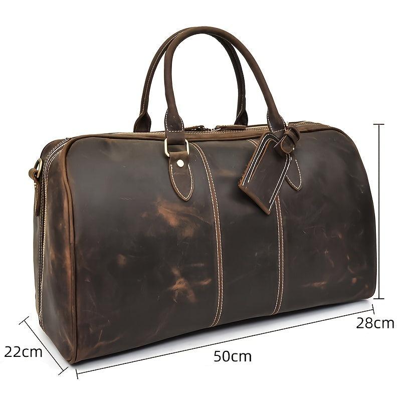 Bolsa de Viagem Masculina Vintage em Couro