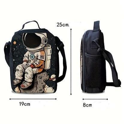 Kit Mochila Astronauta Infantil - Mochila, Lancheira e Estojo Temáticos