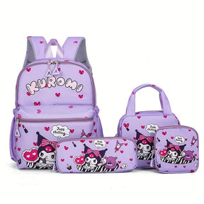 Kit Mochila Escolar Feminina Hello Kitty 4 Peças