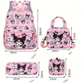 Kit Mochila Escolar Feminina Hello Kitty 4 Peças