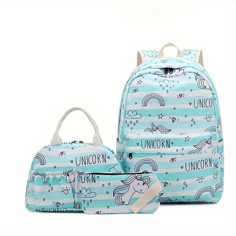 Kit Mochila Escolar Unicorn - Mochila, Estojo e Lancheira