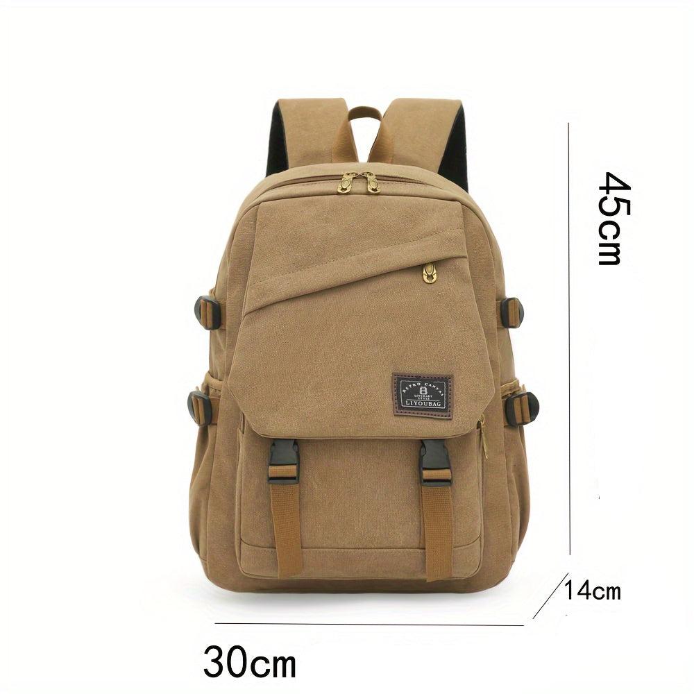 Mochila de Viagem Casual em Canvas Unissex