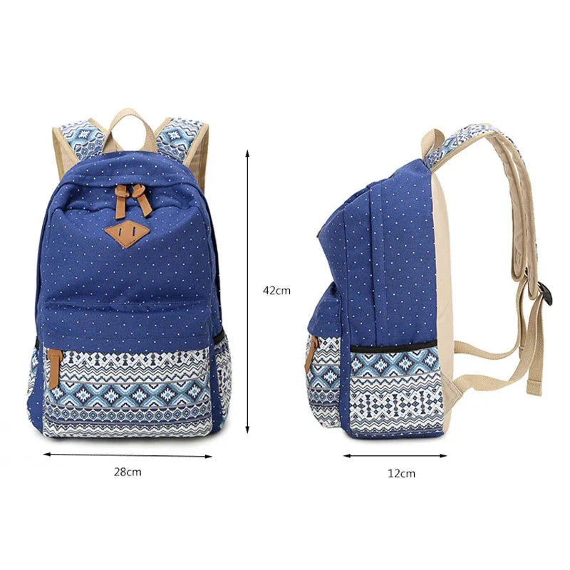 Mochila Escolar Feminina estilo Hippie