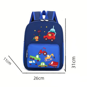 Mochila Escolar Infantil de Nylon para Crianças de 3 a 6 Anos