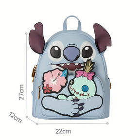 Mochila Escolar Stitch em Couro