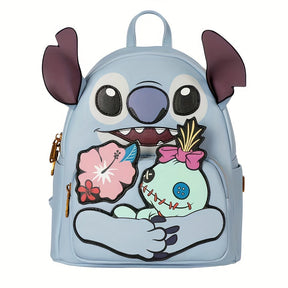 Mochila Escolar Stitch em Couro