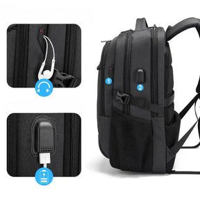 Mochila Executiva Unissex - Notebook 17'', Impermeável e Porta USB