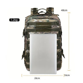 Mochila Tática Camuflada 50L Impermeável em Tecido Oxford