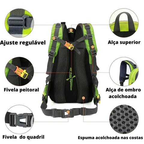 Mochila de Acampamento 40 Litros - Camping Tática